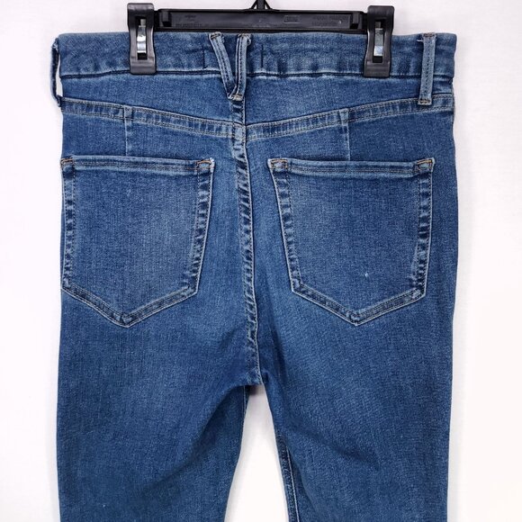 Free People Jeans Women's Size 30 Blue Denim Skinny Leg Stretch Shaping - Picture 5 of 13